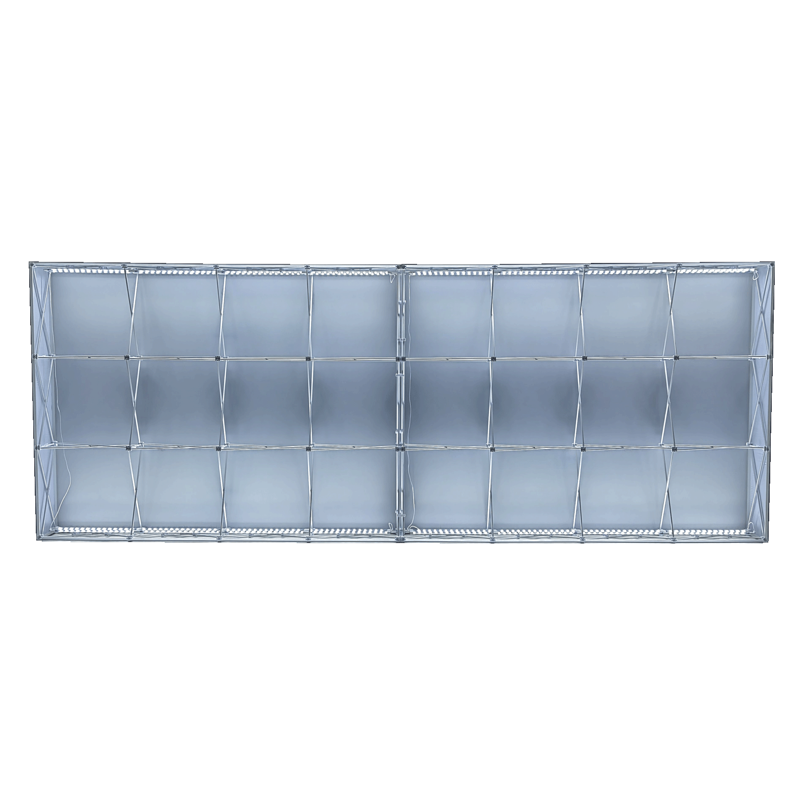 Structure of the LED back-lid wall display for tradeshows.