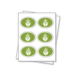 Rectangle Shaped Labels on a white sheet.