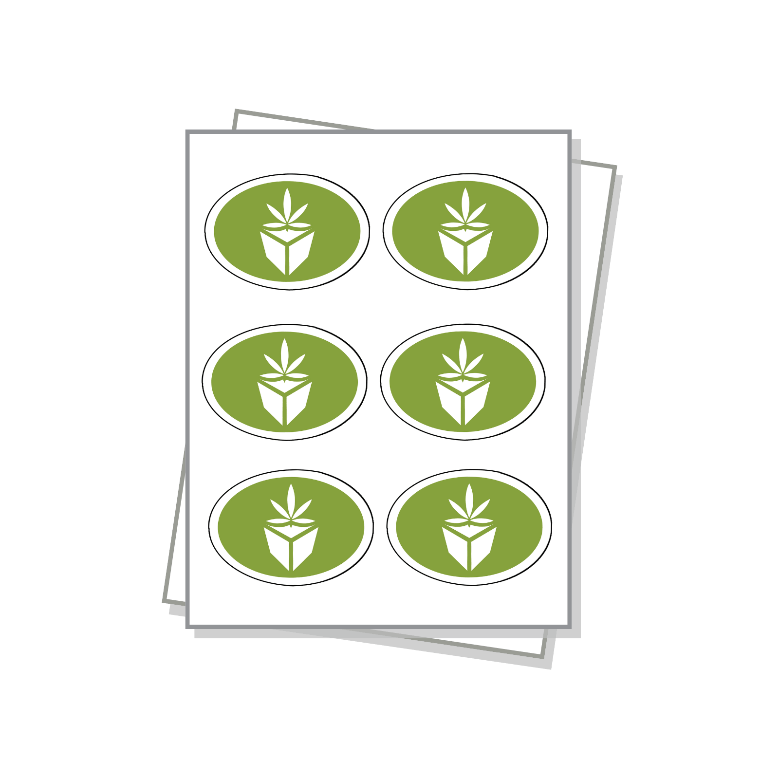 Rectangle Shaped Labels on a white sheet.